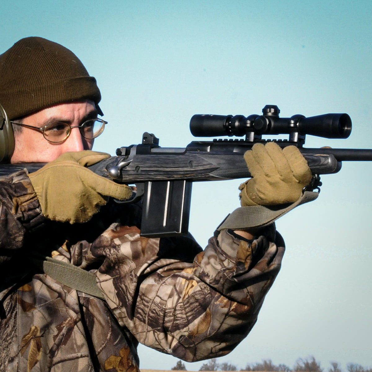 The Long Eye Relief Scope mounted on a Ruger Scout