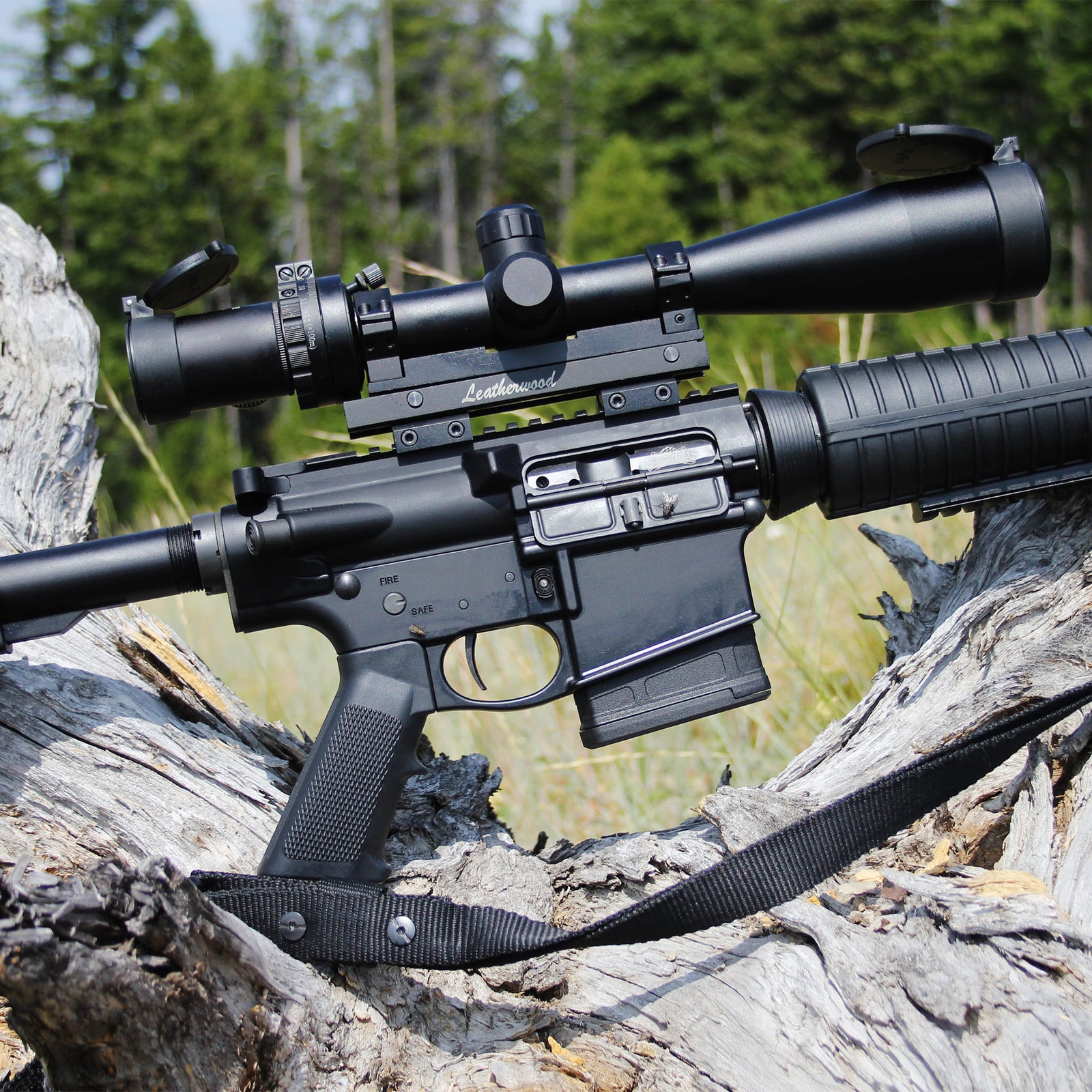 Leatherwood M1200-XLR on AR10 Rifle