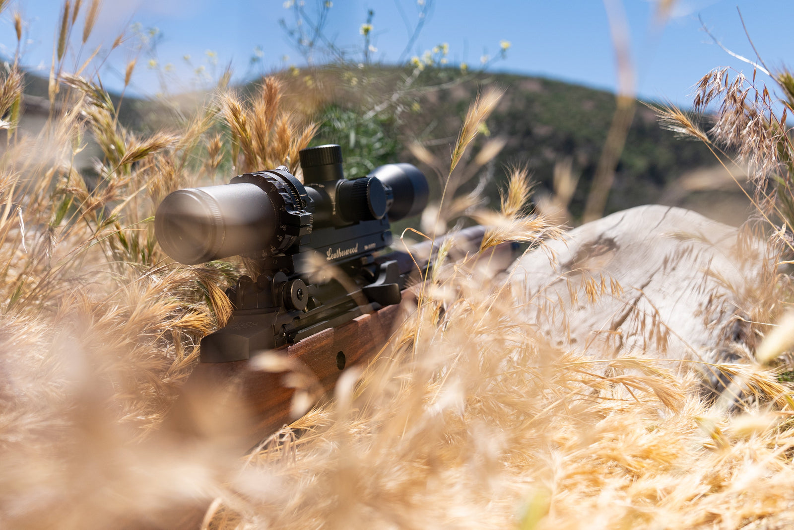 An M1000 Scope mounted atop an M1A Rifle