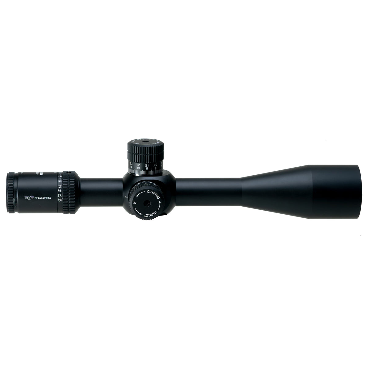 Side view of the PR5 5-25X56 long range rifle scope