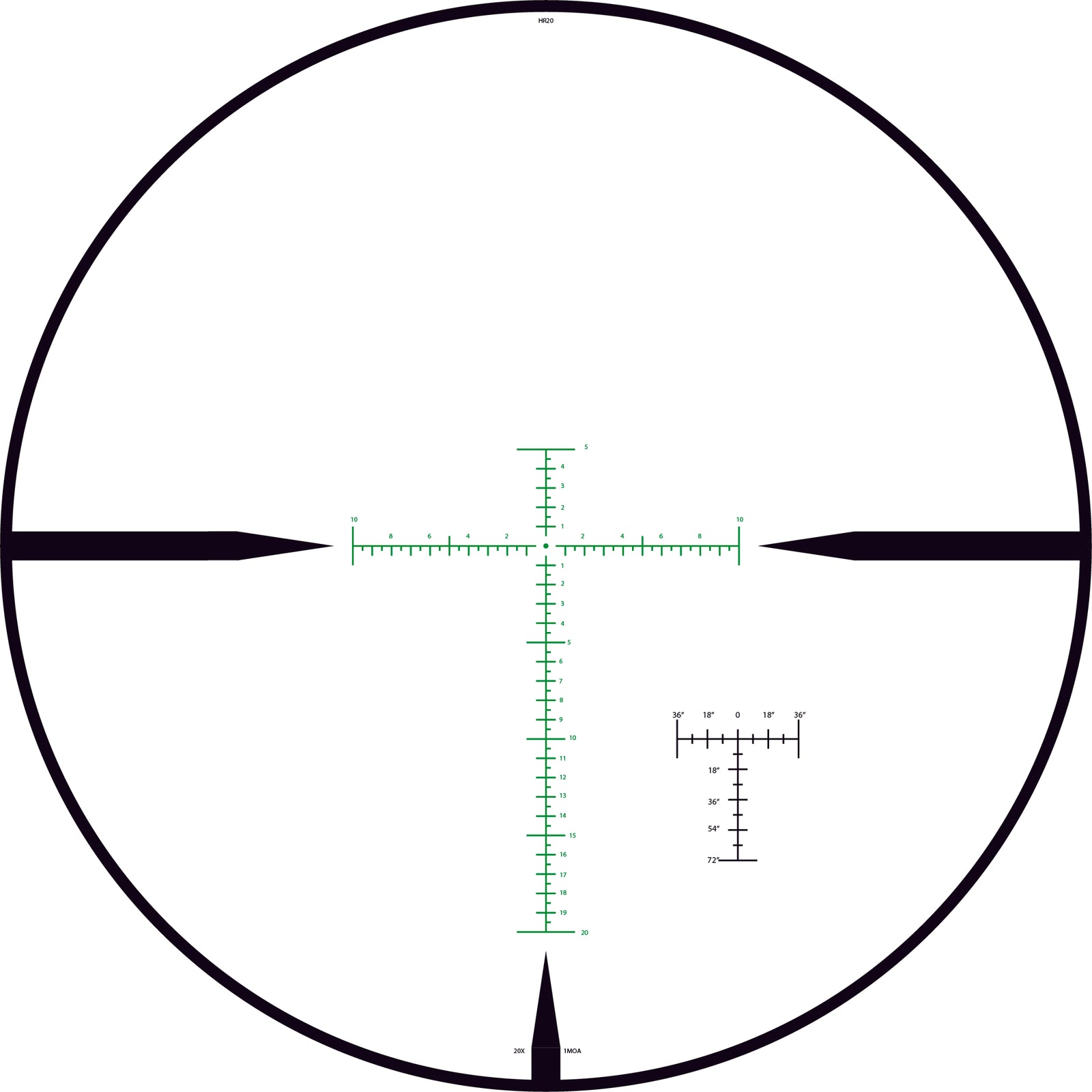HR2 TAC-V 4-20X reticle