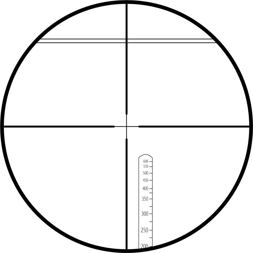 Dual-focal plane reticle in the M40 Mk2 scope