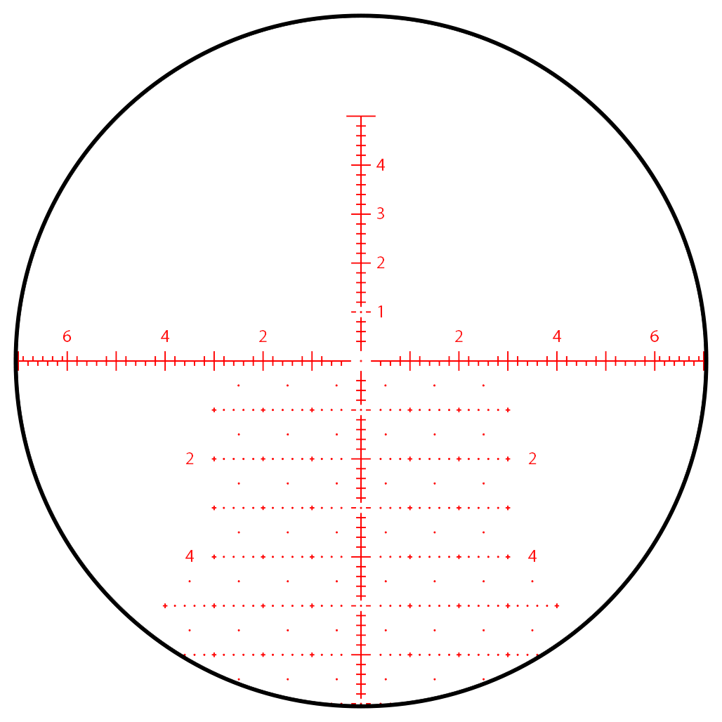 TRACR Reticle at 25X 