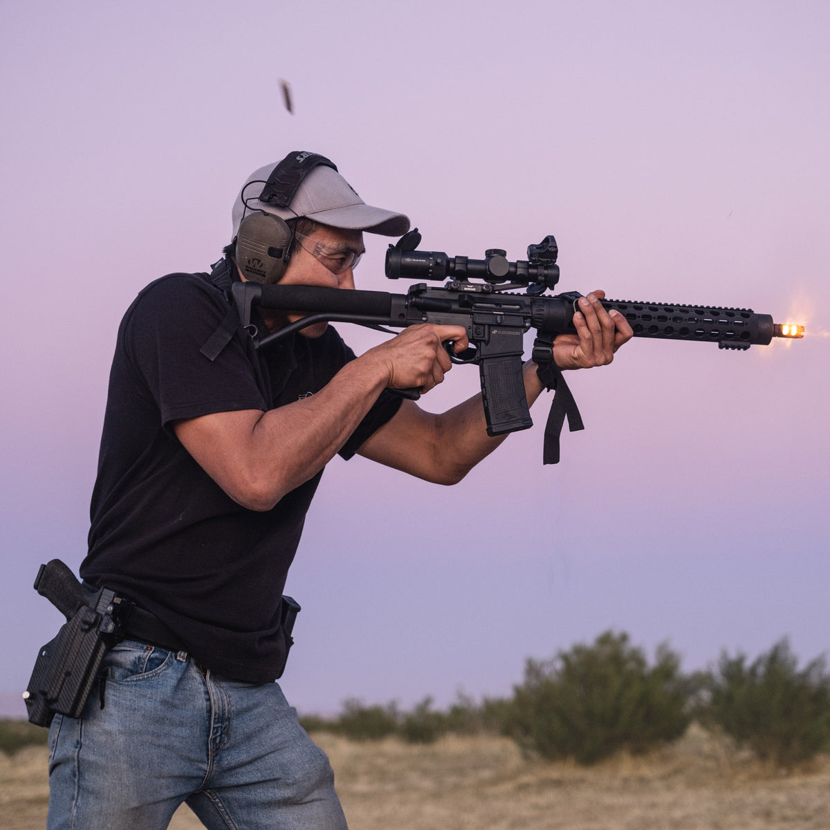 CMR8 and TD-3C optics mounted atop a fire-spitting AR-15