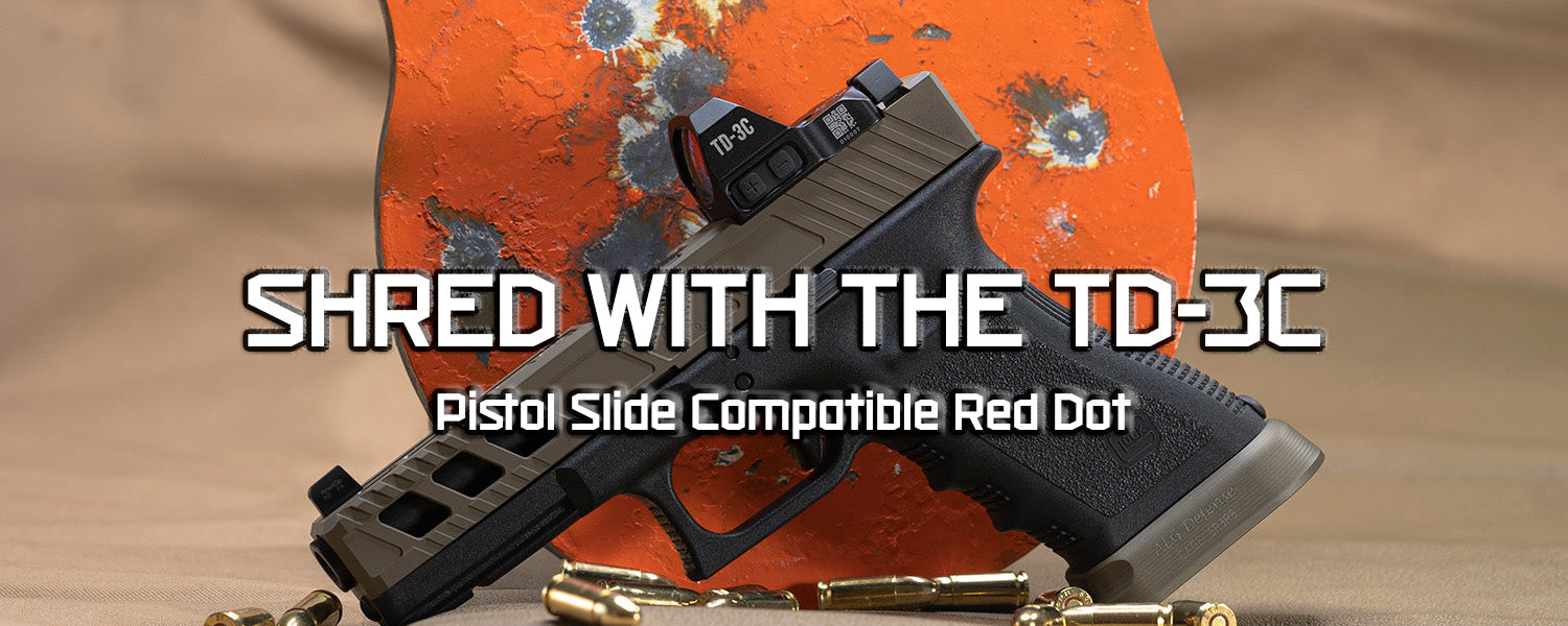 TD-3C Red Dot Sight on Glock 17 Pistol 9mm