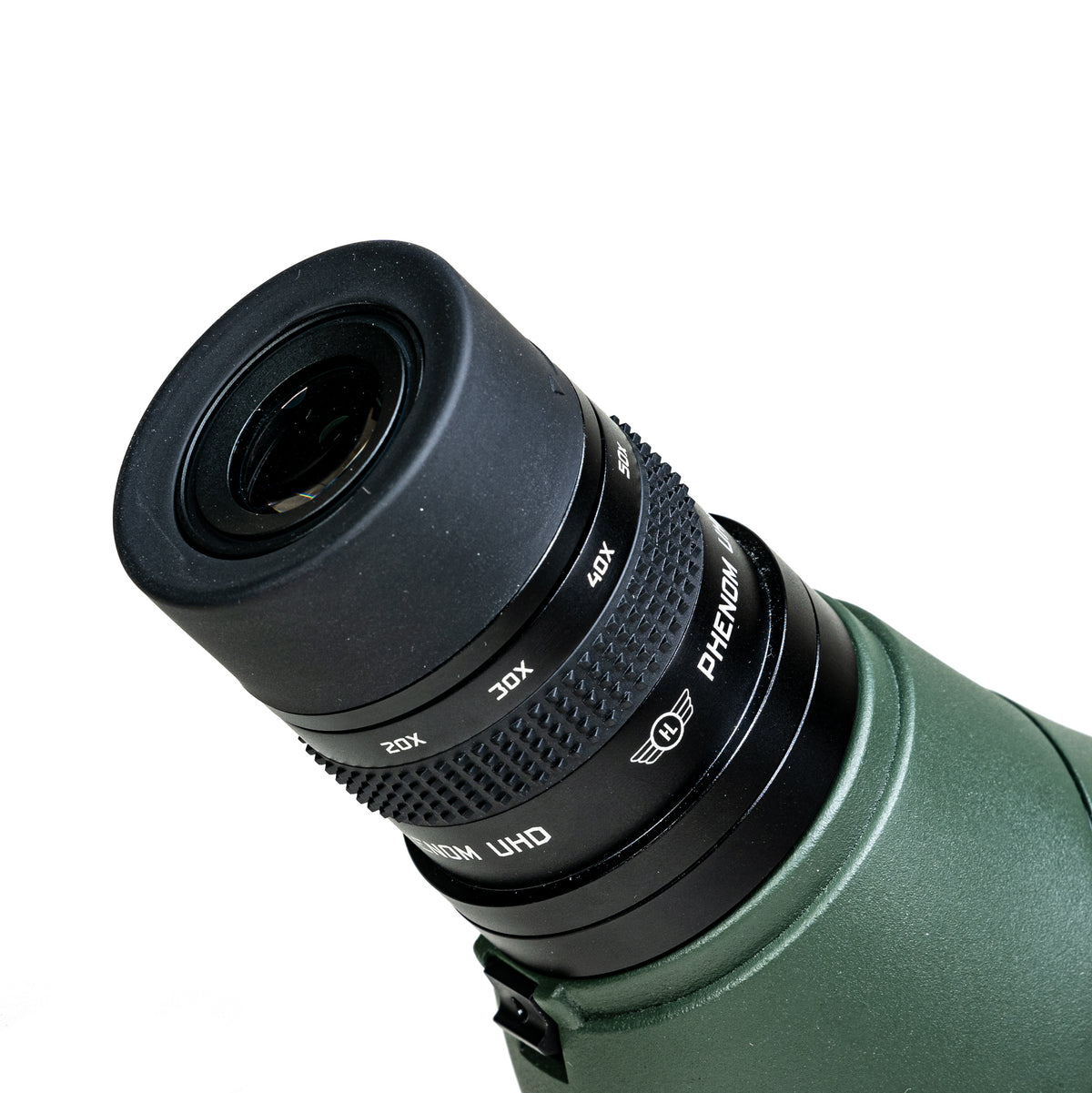 Phenom 20-60x85 Ultra High Definition Spotting Scope eyepiece closeup