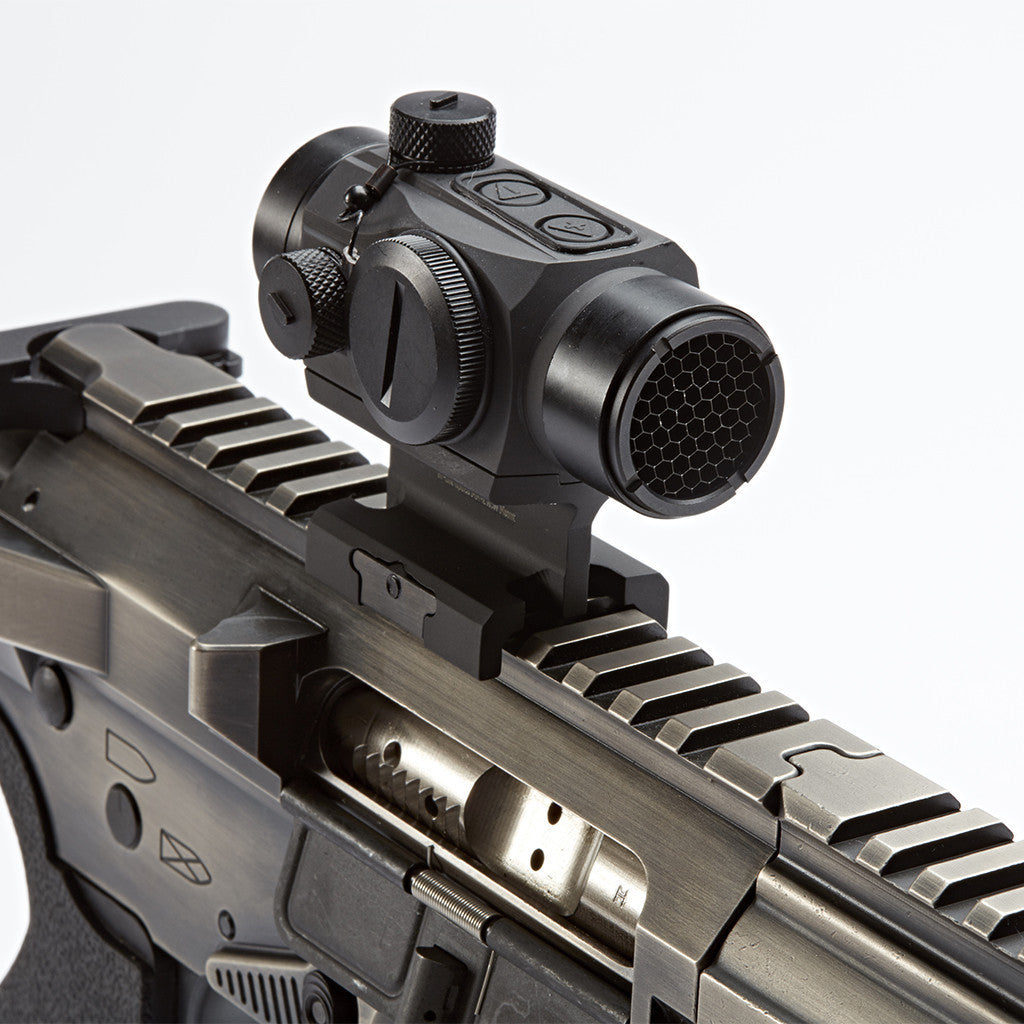 MM-2 red dot Lower 1/3 Riser on DRD AR-15 rifle