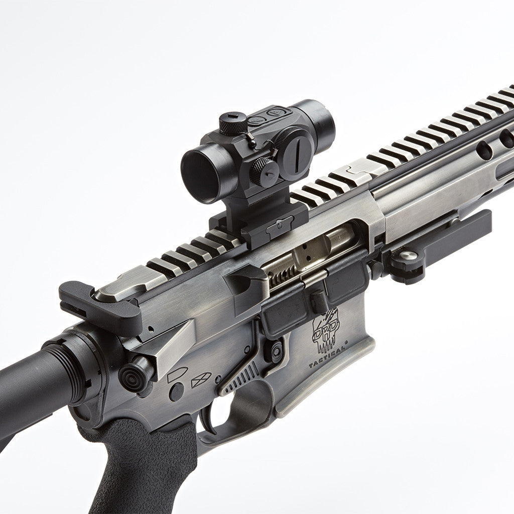 MM-2 red dot with Lower 1/3 Riser on DRD AR-15 rifle