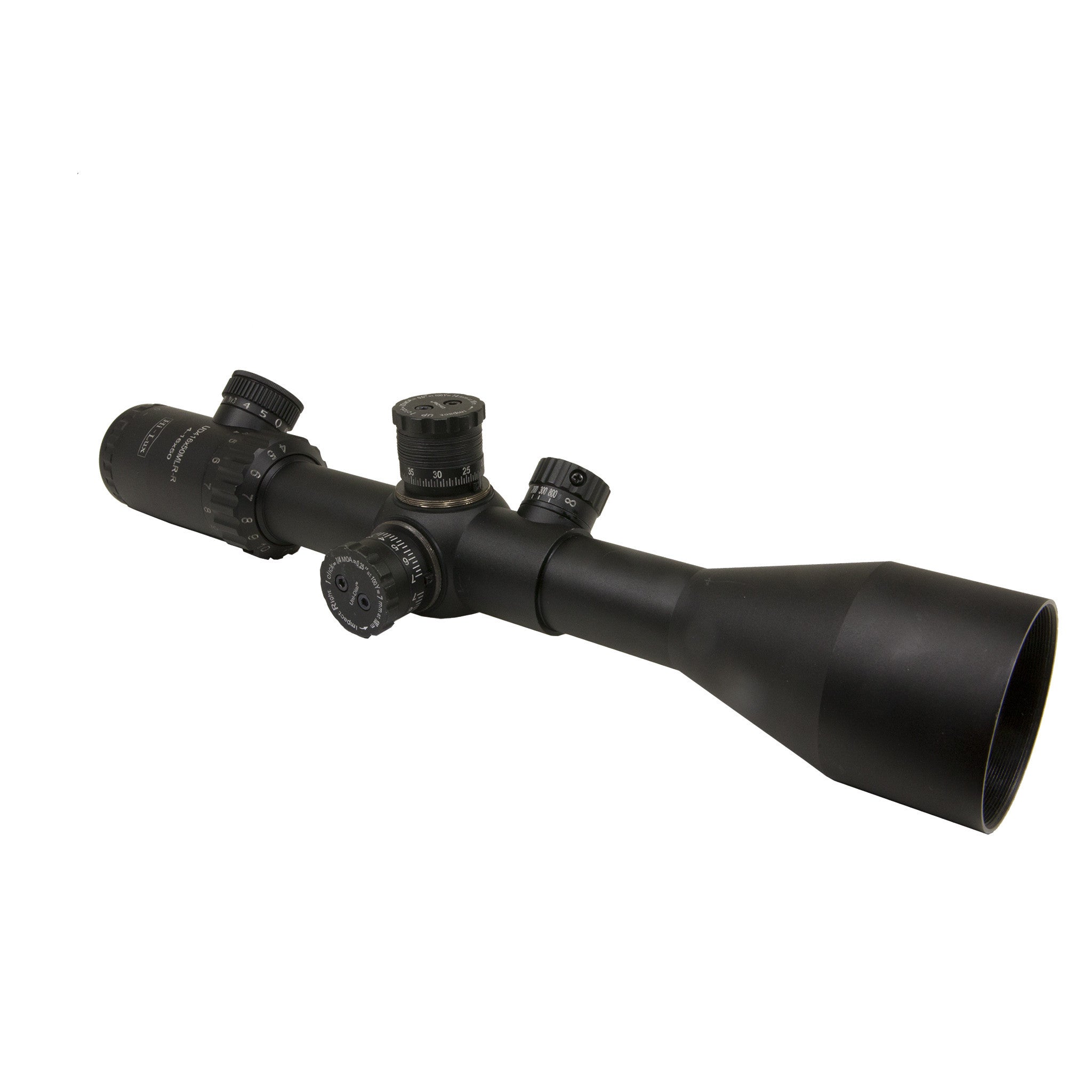 Hi-Lux Uni-Dial 4X-16X Ballistic Turret Rifle Scope - Hi-Lux