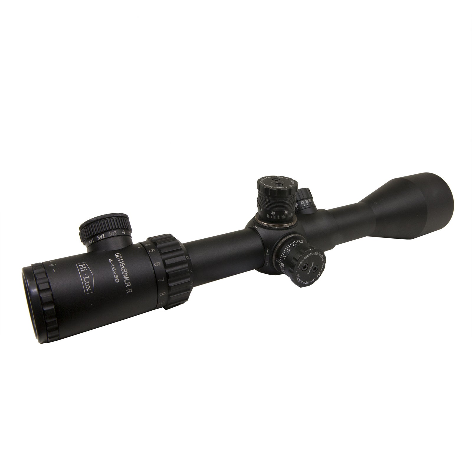 Uni-Dial Ballistic Turret 4-16X Rifle Scope Rear Angle 2
